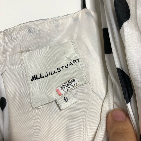 Jill Stuart Polka Dot Pleated Chiffon Imogen Maxi Dress 6 - Picture 4 of 11